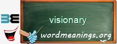 WordMeaning blackboard for visionary